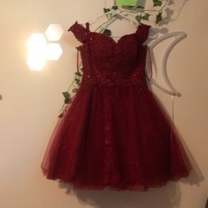 Coya Collection red prom/ homecoming dress.